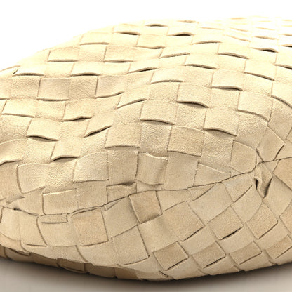 Bottega Veneta Suede Calfskin Intrecciato Teen Jodie Hobo Taupe 8 of 9