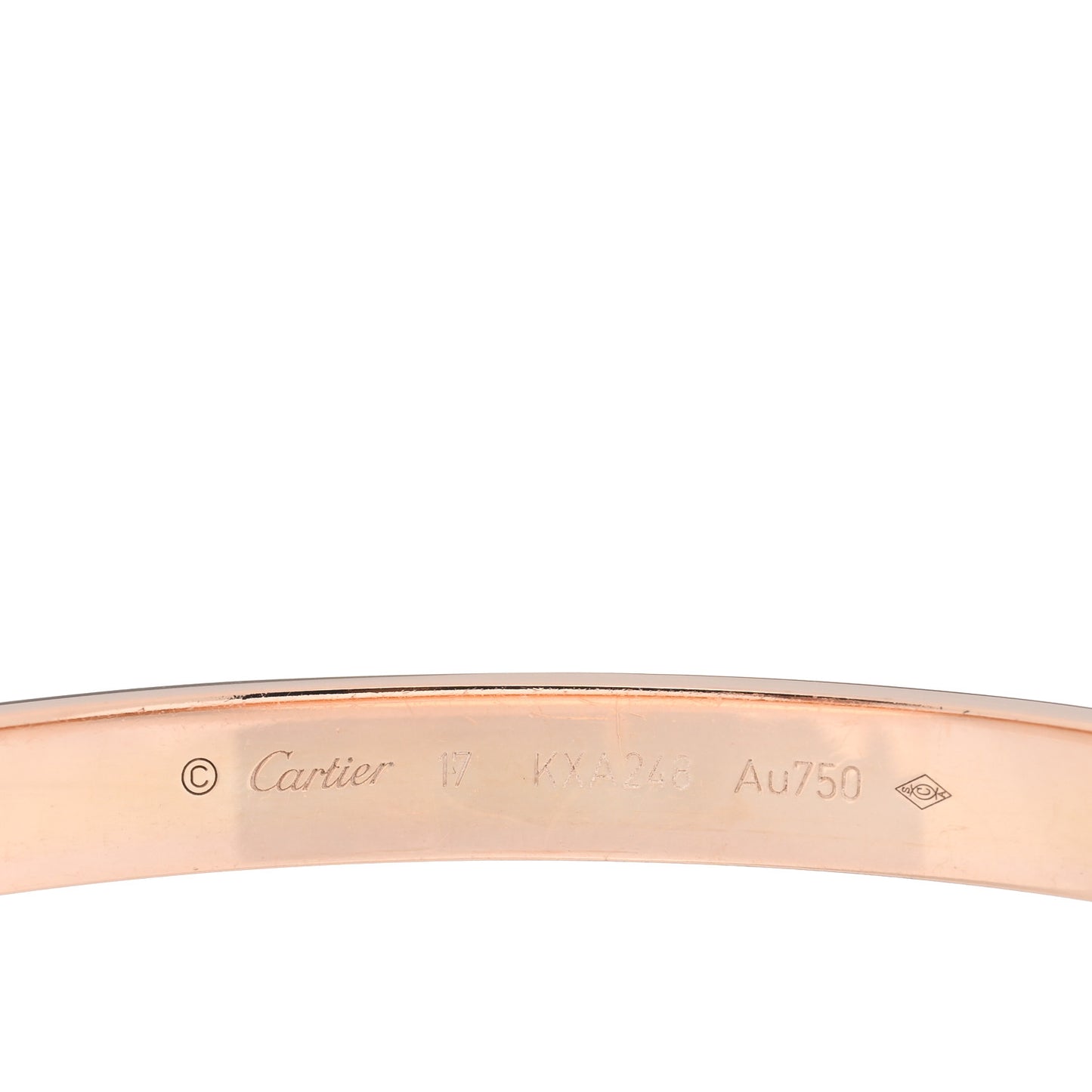 18K Pink Gold LOVE Bracelet 17