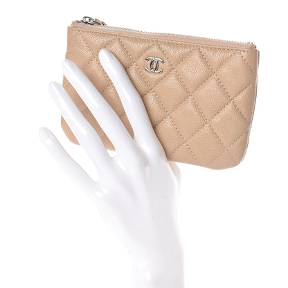 Chanel Caviar Quilted Small Cosmetic Case Beige 2 of 8