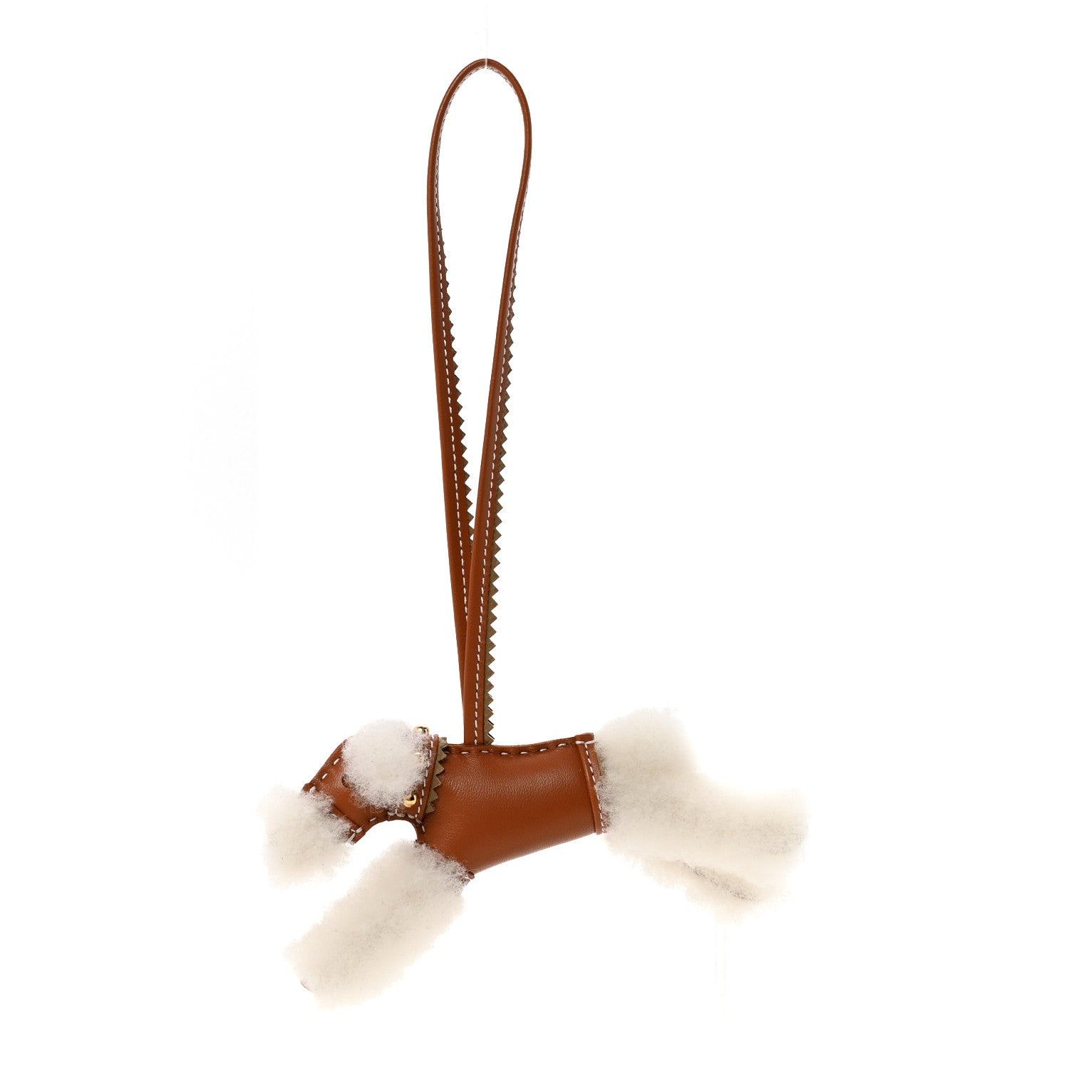 Hermes Milo Lambskin Epsom Shearling Budy Apic Charm Ecru Gold Poussiere 1 of 4
