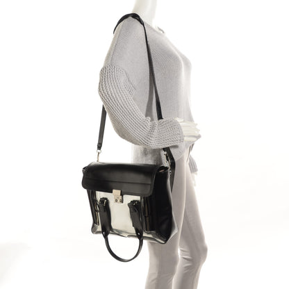 3.1 Phillip Lim 3.1 Metallic Leather Medium Specchio Pashli Satchel Black Silver 2 of 7