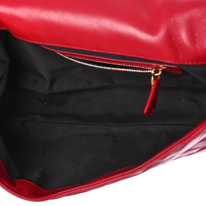 Fendi Nappa FF 1974 Embossed Large Baguette Fragola 5 of 10