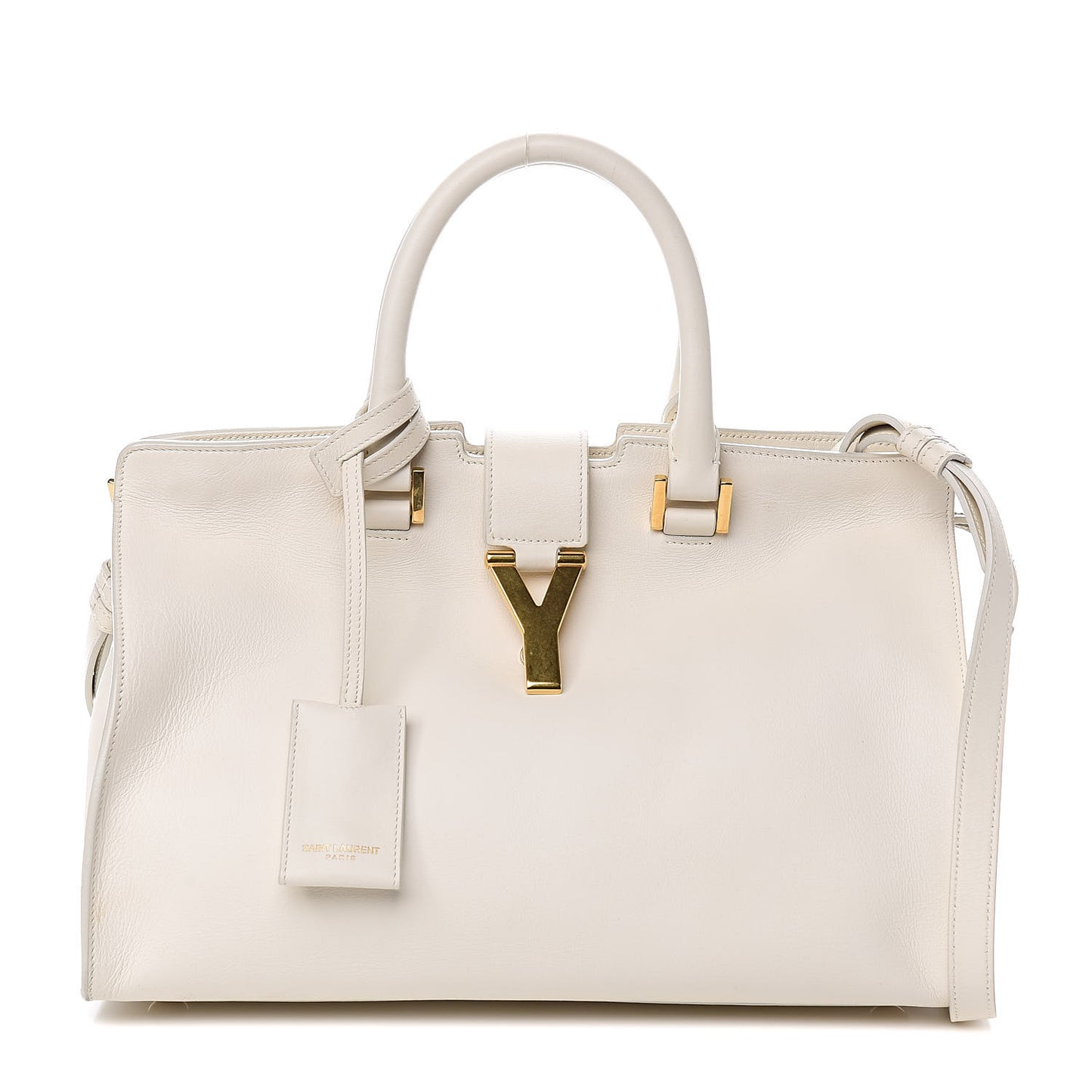 Calfskin Small Classic Y Cabas White