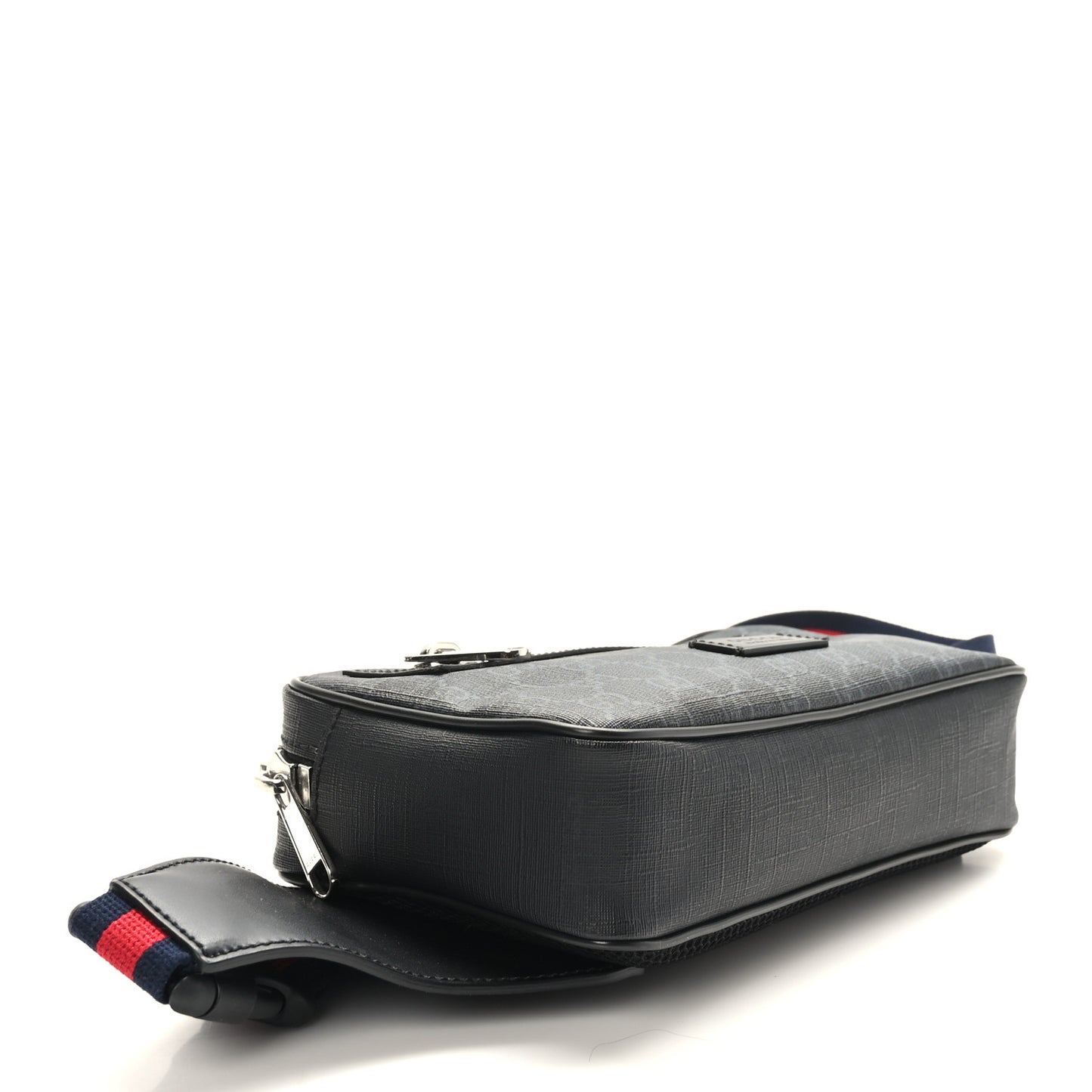 Soft GG Supreme Monogram Web Belt Bag Black Grey