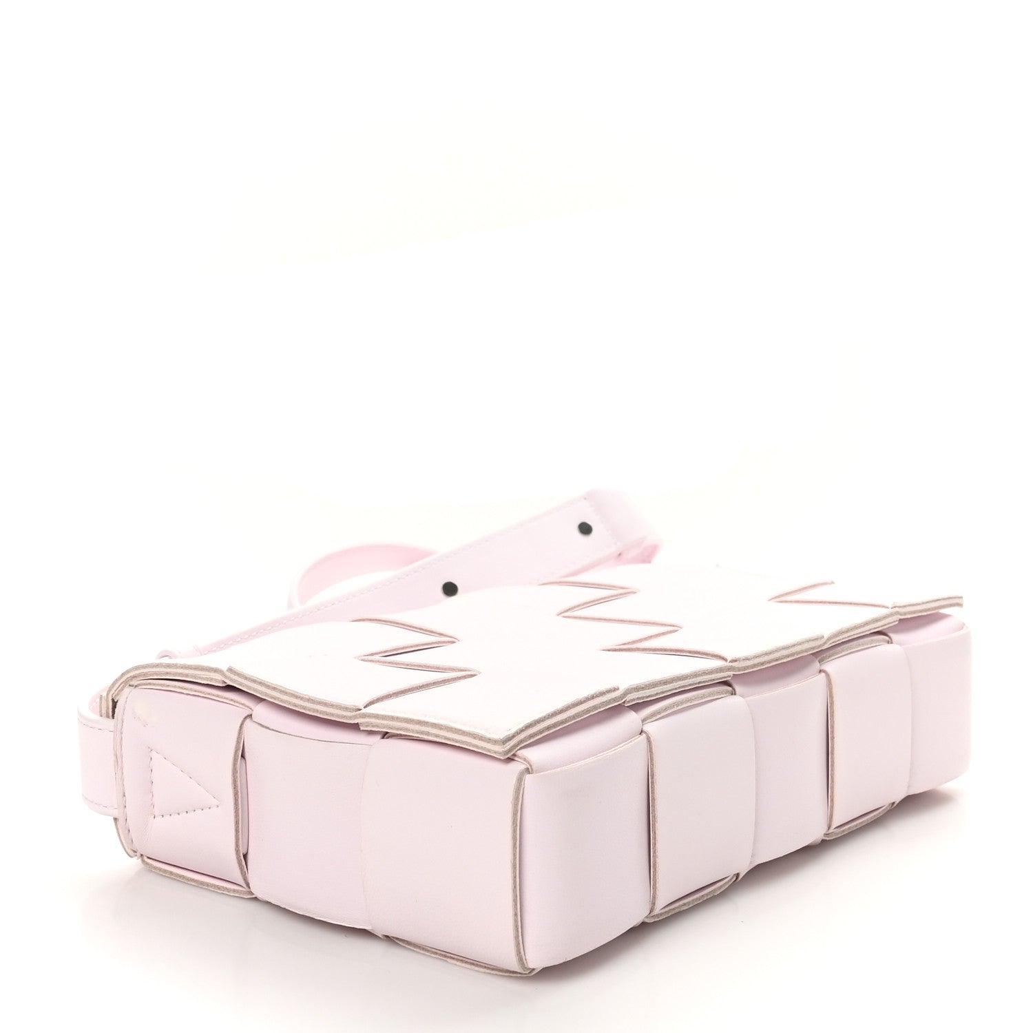 Bottega Veneta Lambskin Maxi Intrecciato Cassette Crossbody Bag Bliss Washed 4 of 9