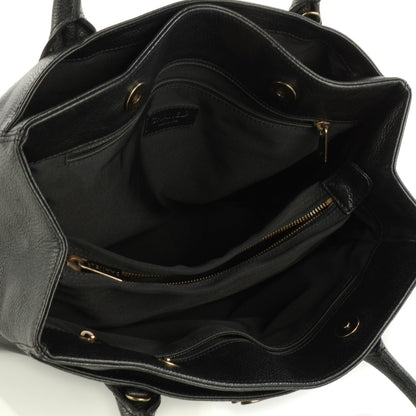 Chanel Calfskin Tall Cerf Tote Black 7 of 7