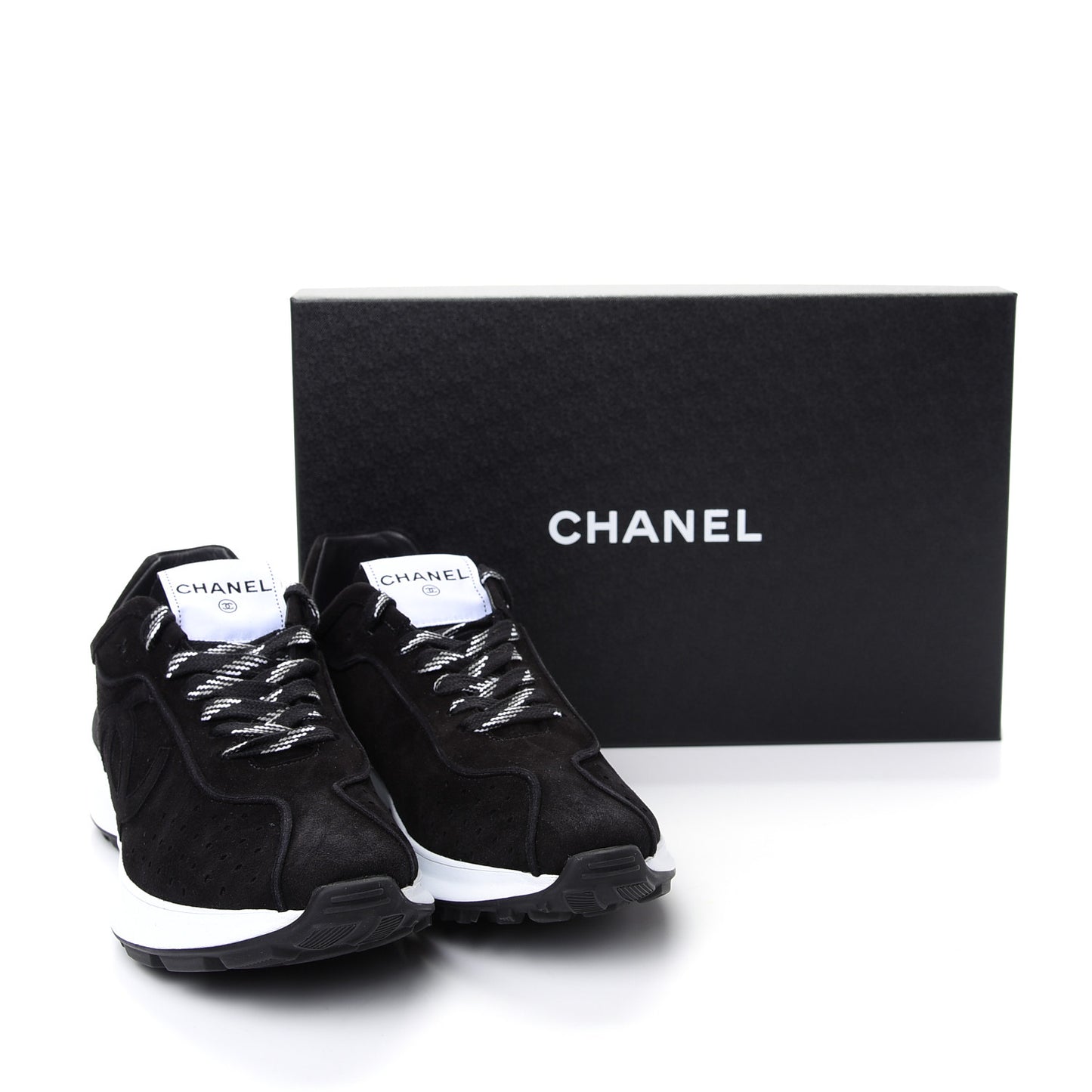 Suede Goatskin CC Sneakers 41 Black