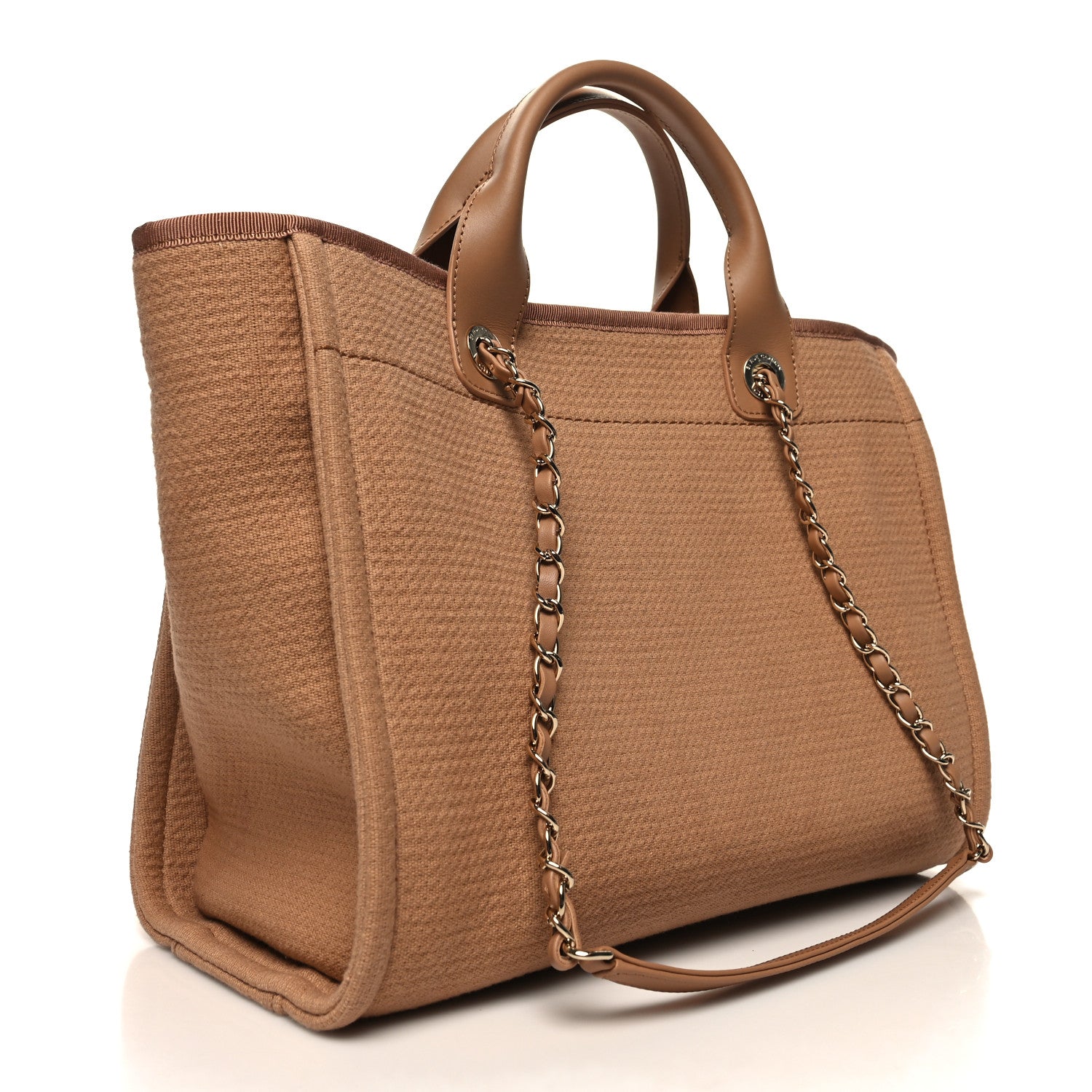 Chanel Mixed Fibers Small Deauville Tote Camel 4 of 12