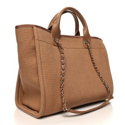 Chanel Mixed Fibers Small Deauville Tote Camel 4 of 12