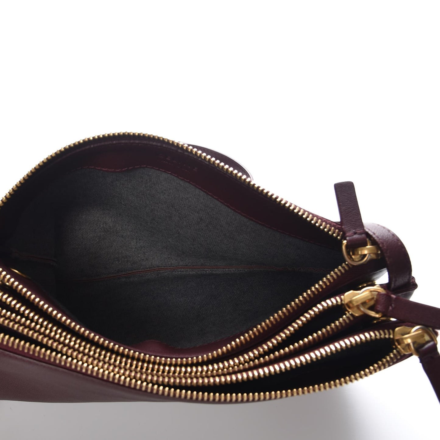 Smooth Lambskin Small Trio Crossbody Bag Burgundy