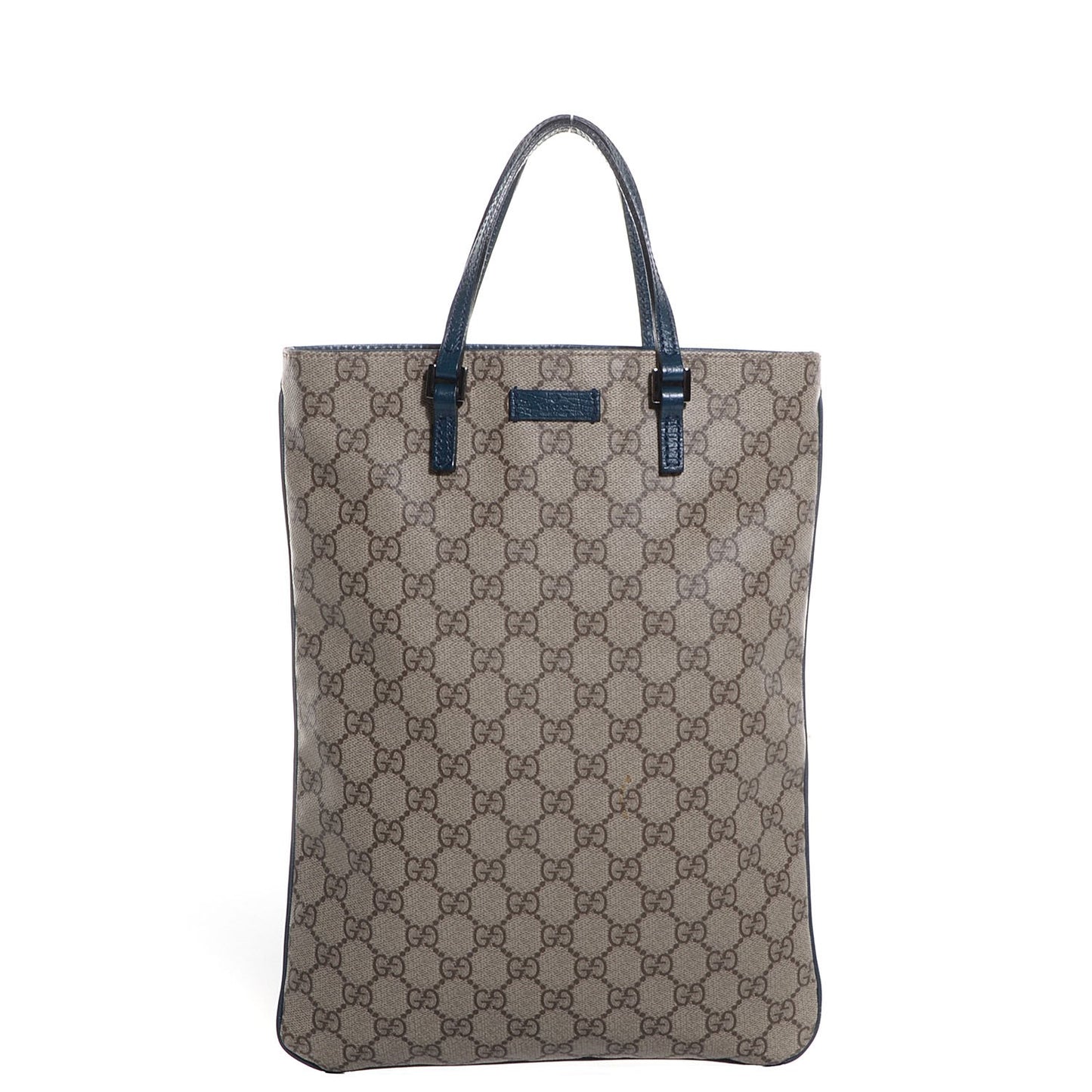GG Plus Monogram Flat Vertical Tote Blue