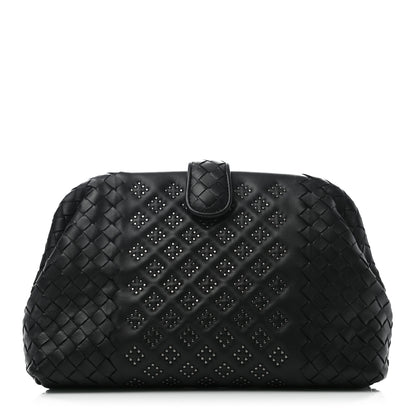 Bottega Veneta Nappa Intrecciato Studded The Lauren 1980 Clutch Black 1 of 6