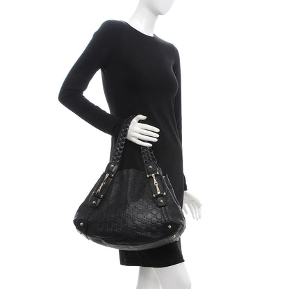 Gucci Guccissima Small Pelham Shoulder Bag Black 3 of 19