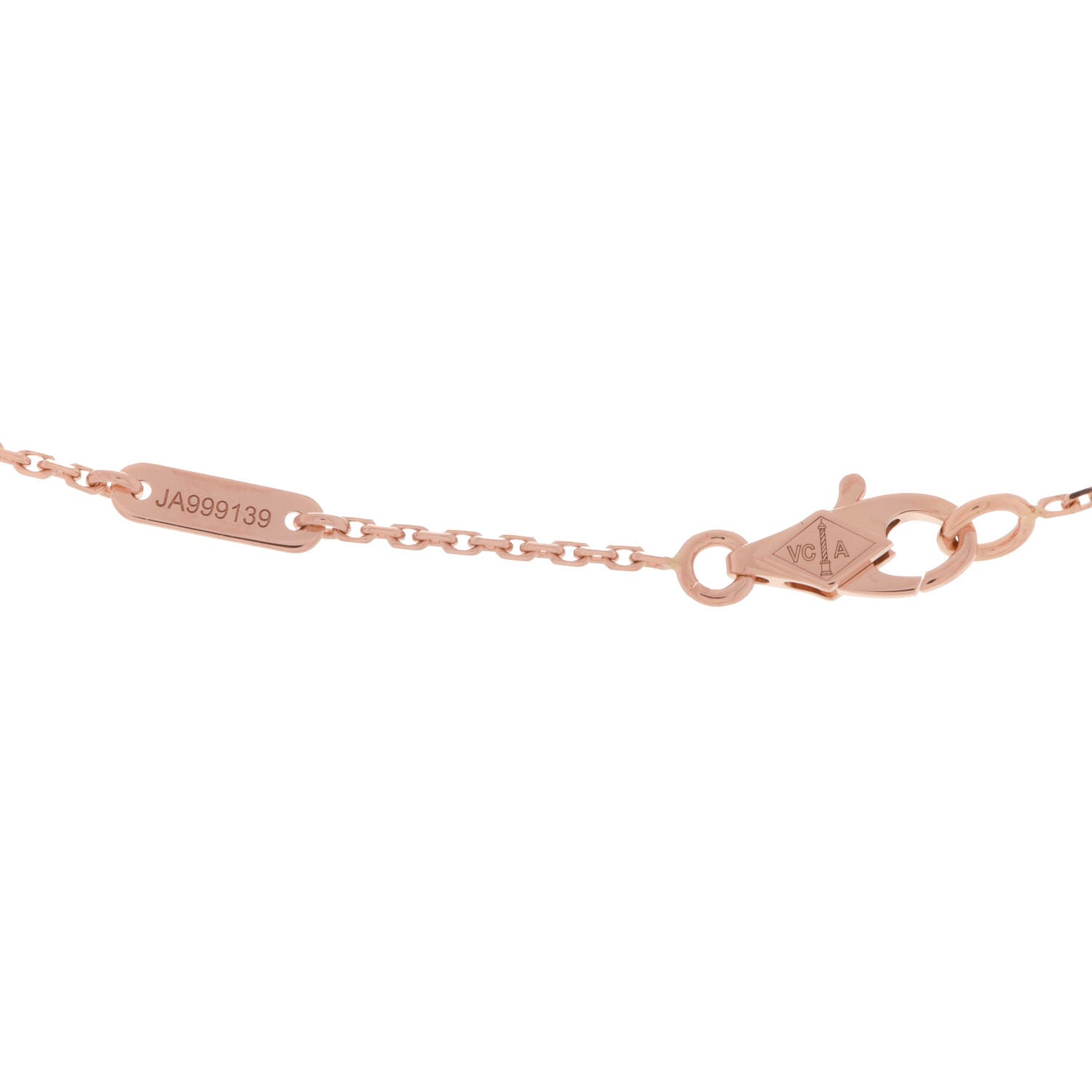 Van Cleef & Arpels 18K Rose Gold Carnelian Sweet Alhambra Pendant Necklace 5 of 7