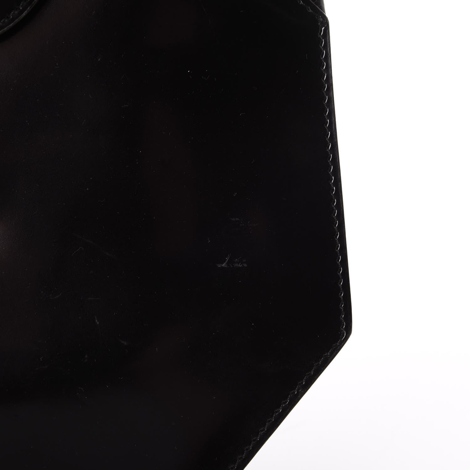 Dolce & Gabbana DELVAUX Patent Calfskin Twist Lock Shoulder Bag Black 9 of 18