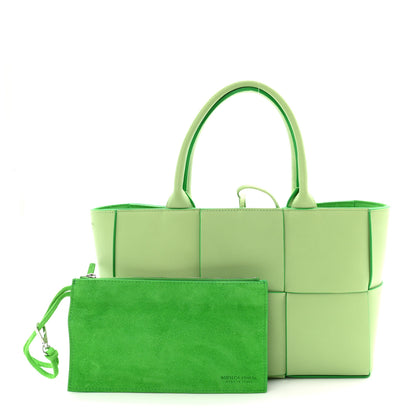 Bottega Veneta Grained Calfskin Intrecciato Small Arco Tote Pistachio Parakeet 3 of 10