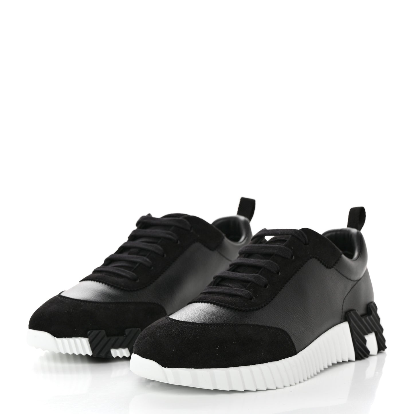 Goatskin Suede Goatskin Bouncing Sneakers 39 Black