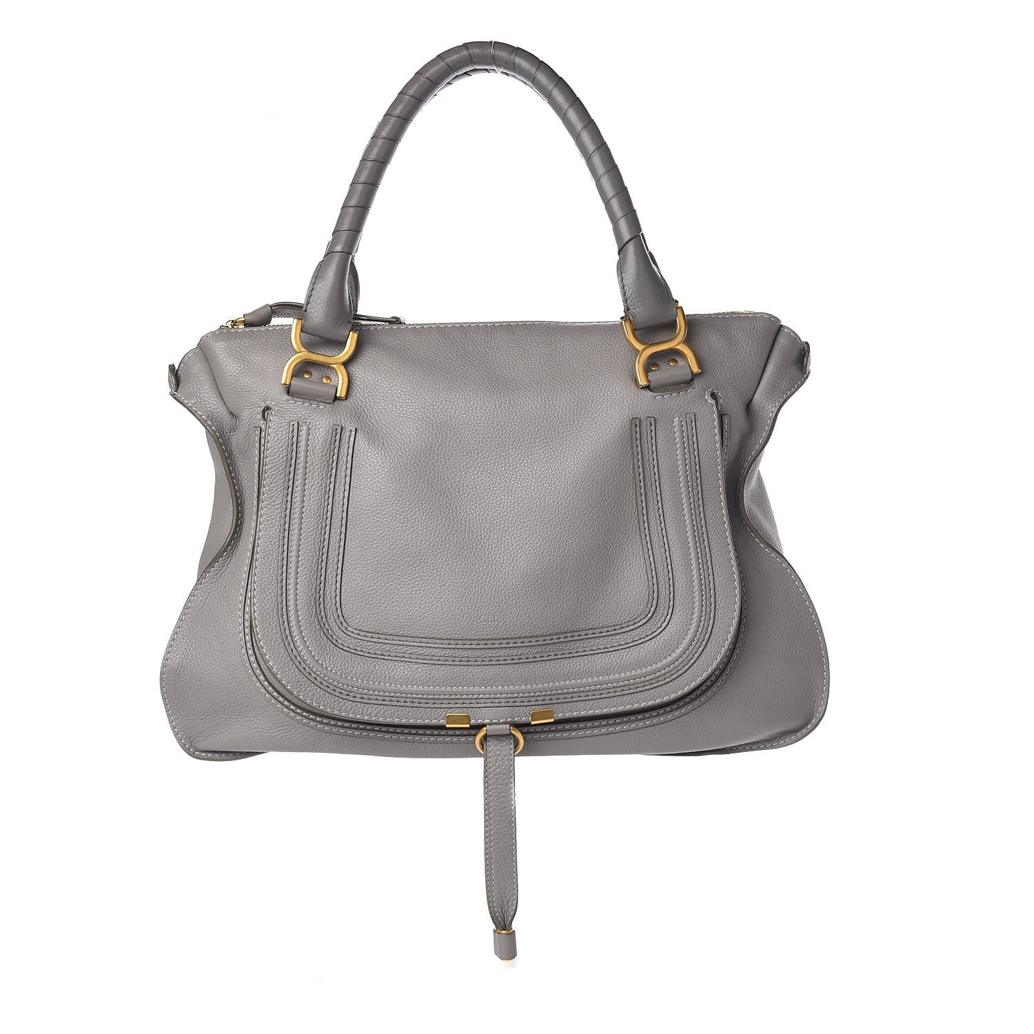 Chloe Calfskin Large Marcie Satchel Cashmere Grey 1 of 11