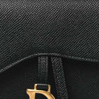 Christian Dior Grained Calfskin Saddle Belt Bag Black Black 8 of 10