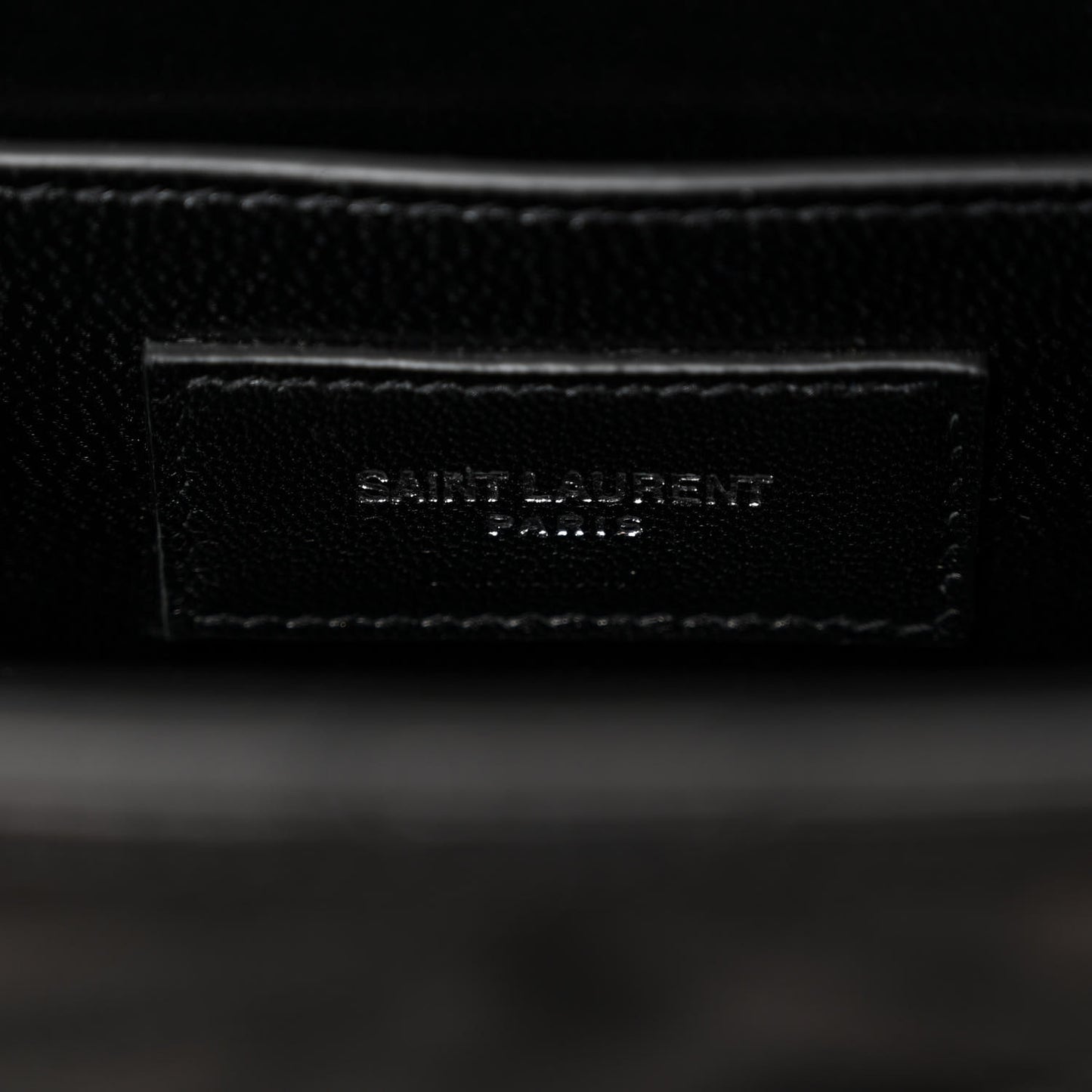 Lambskin Quilted Monogram June Box Bag Black
