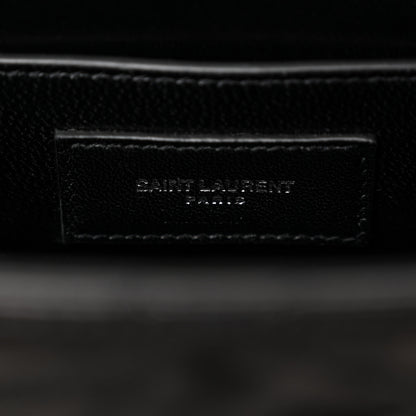 Saint Laurent Lambskin Quilted Monogram June Box Bag Black 6 of 10