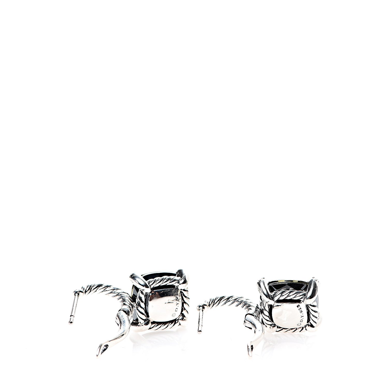 Sterling Silver Green Orchid Diamond Chatelaine Drop Earrings