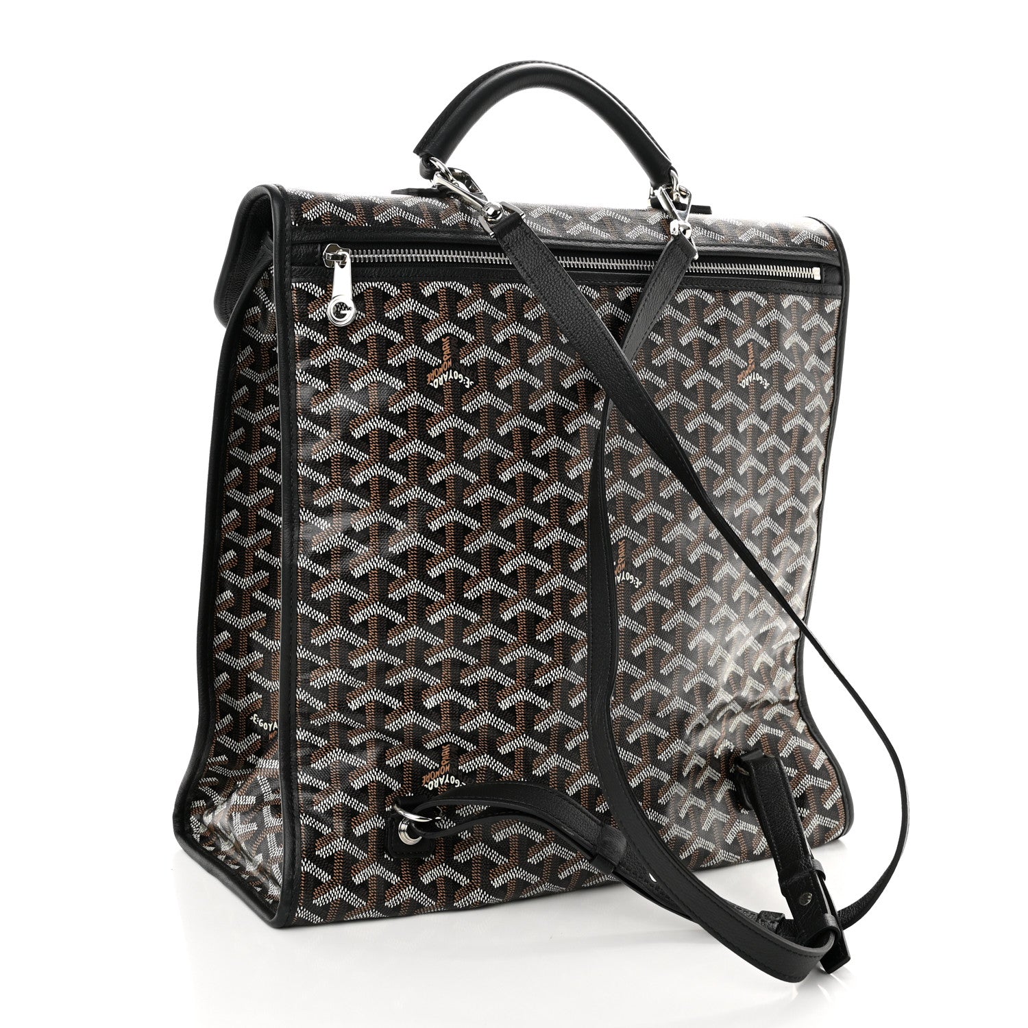 Goyard Goyardine Saint Leger Soft Briefcase Backpack Black 2 of 8