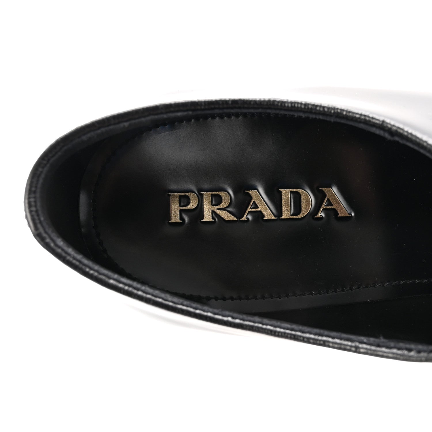 Prada Spazzolato Mens Derby Loafers 9 Black 8 of 9