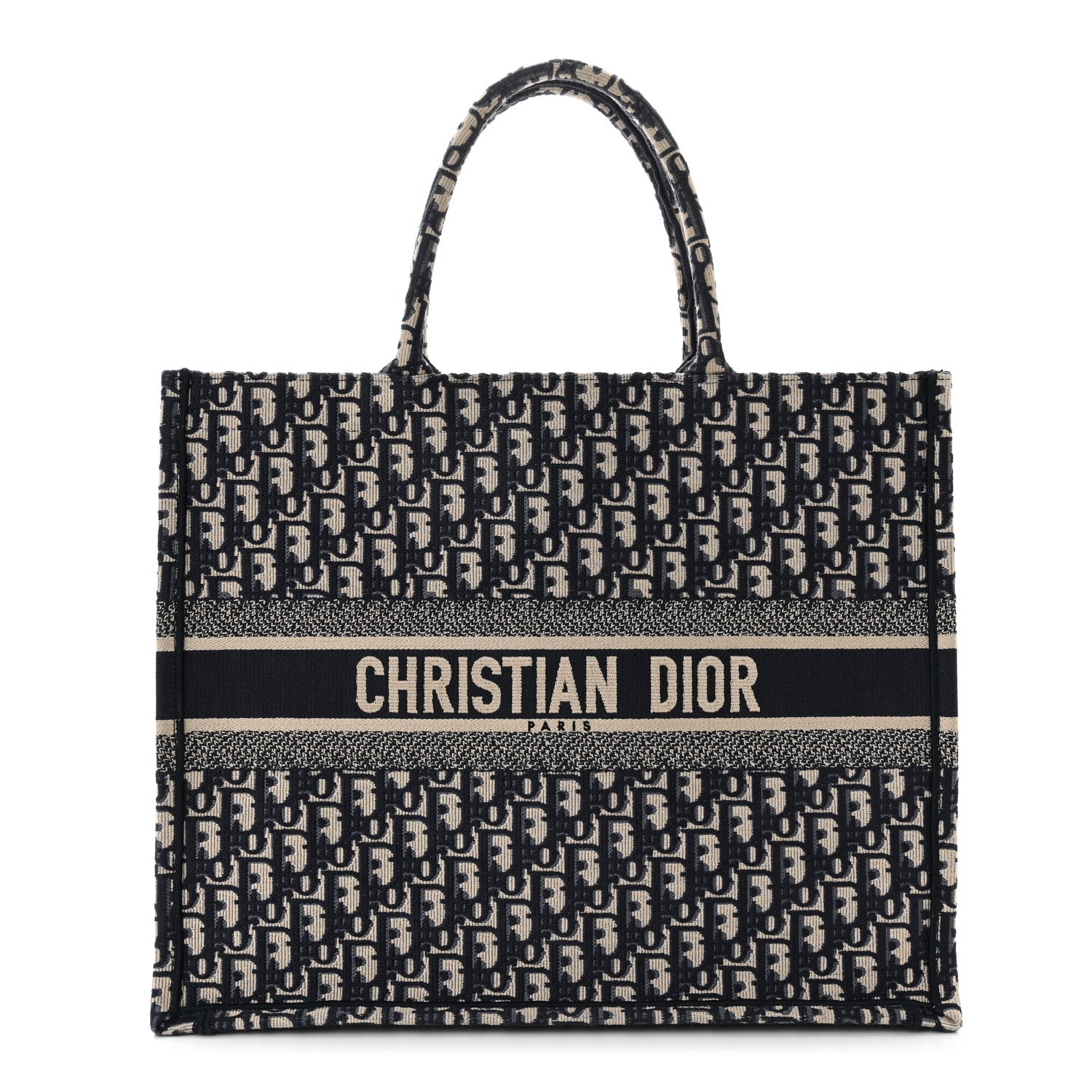 Christian Dior Oblique Large Book Tote Blue Multicolor 1 of 10