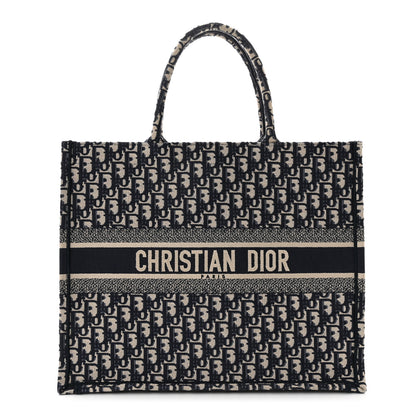 Christian Dior Oblique Large Book Tote Blue Multicolor 1 of 10