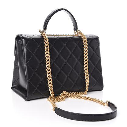 Chanel Lambskin Quilted Large Trendy Spirit Top Handle Bag Black 3 of 11