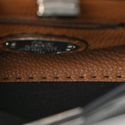Fendi Cuoio Romano Selleria Bi-Color Mini Peekaboo Iconic Satchel Black Mou 4 of 8