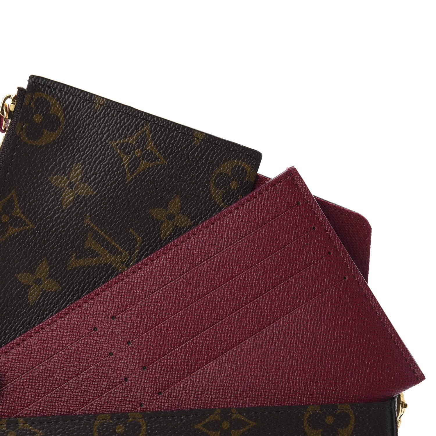 Louis Vuitton Monogram Pochette Felicie Chain Wallet Fuchsia 7 of 10
