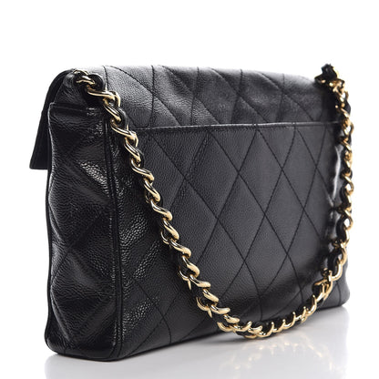 Chanel Caviar Quilted Medium Single Flap Black 3 of 14