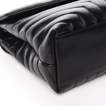 Saint Laurent Calfskin Y Quilted Monogram Medium Loulou Chain Satchel Black 8 of 10