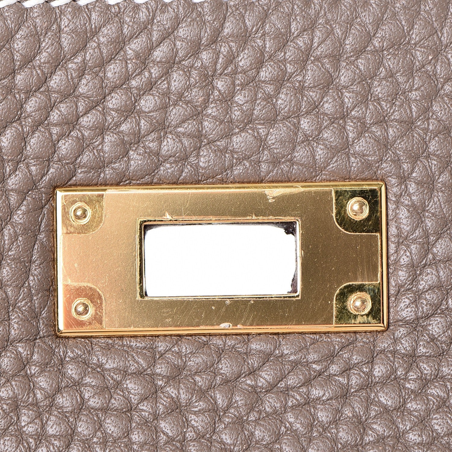 Hermes Taurillon Clemence Kelly Retourne 28 Etoupe 22 of 37