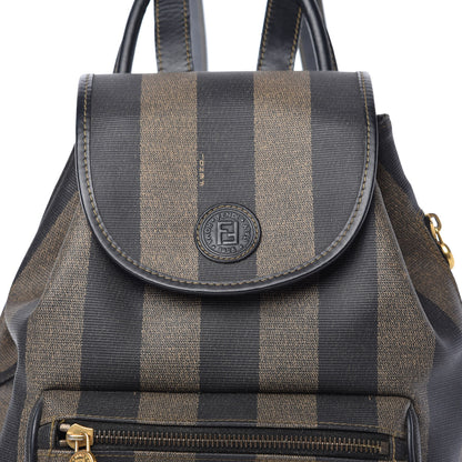 Fendi Coated Canvas Pequin Drawstring Backpack Tobacco 9 of 9