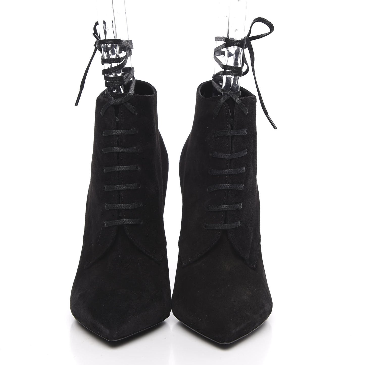 Suede Kiki Lace-Up Ankle Boot 36 Black