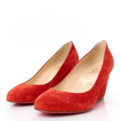 Christian Louboutin Veau Velours Melissa Wedges 37 Loubi 4 of 8