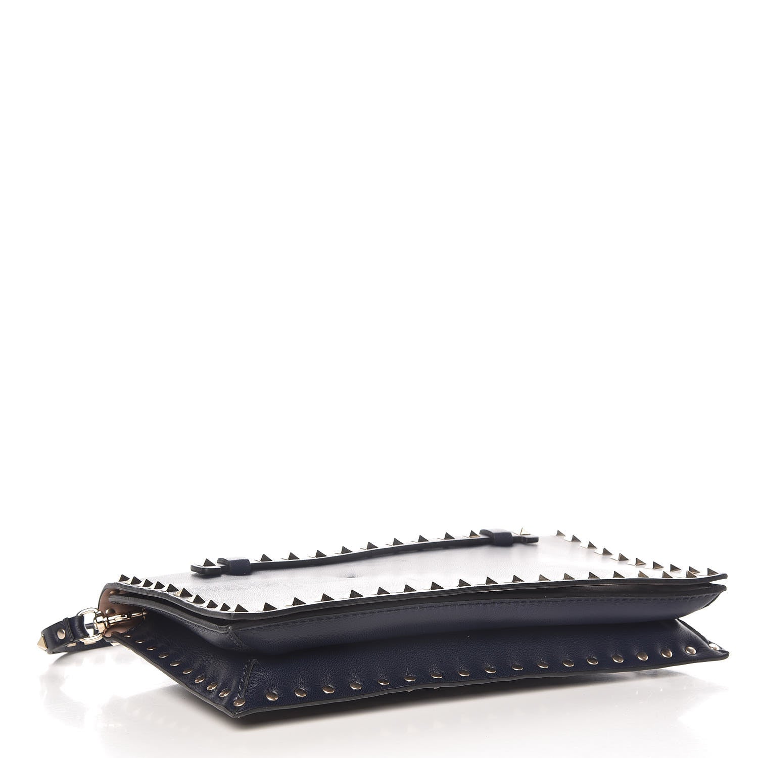 Valentino Garavani Nappa Rockstud Wristlet Clutch Marine 4 of 12