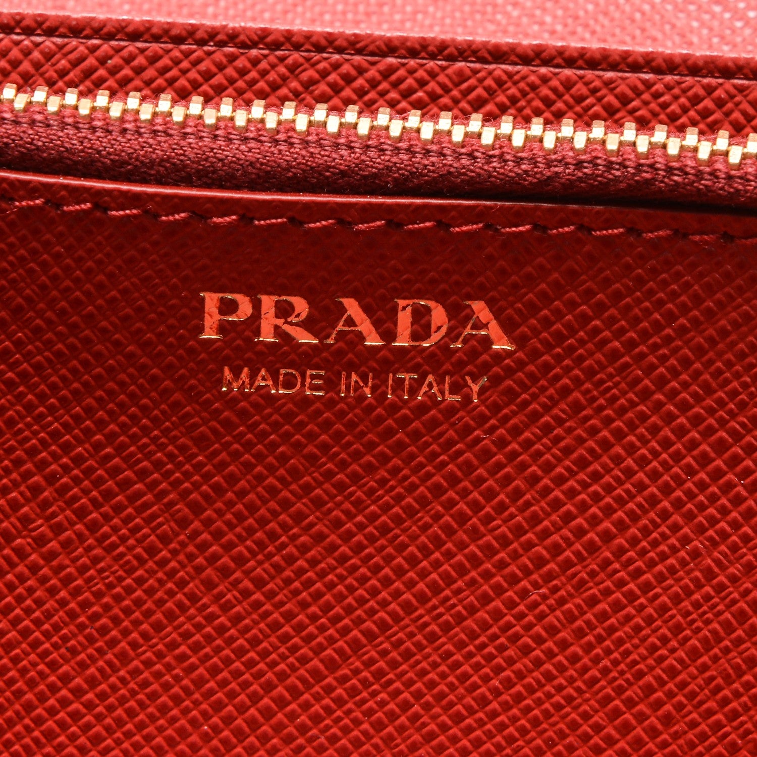 Prada Saffiano Metal Continental Flap Wallet Rosso 7 of 7