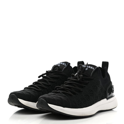 Chanel Fabric Logo Sneakers 38.5 Black 3 of 8