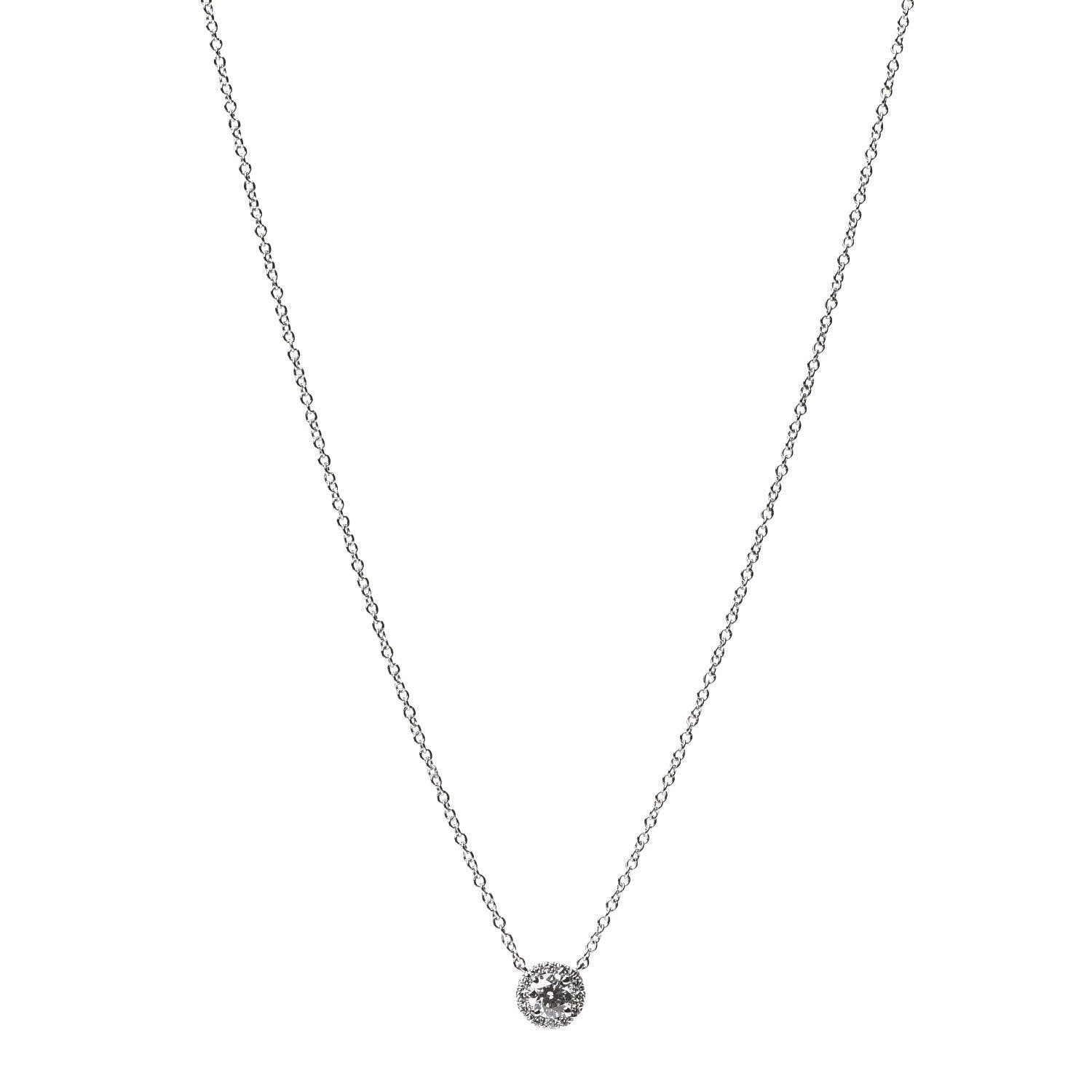 Tiffany Platinum Diamond Small Soleste Pendant Necklace 1 of 6