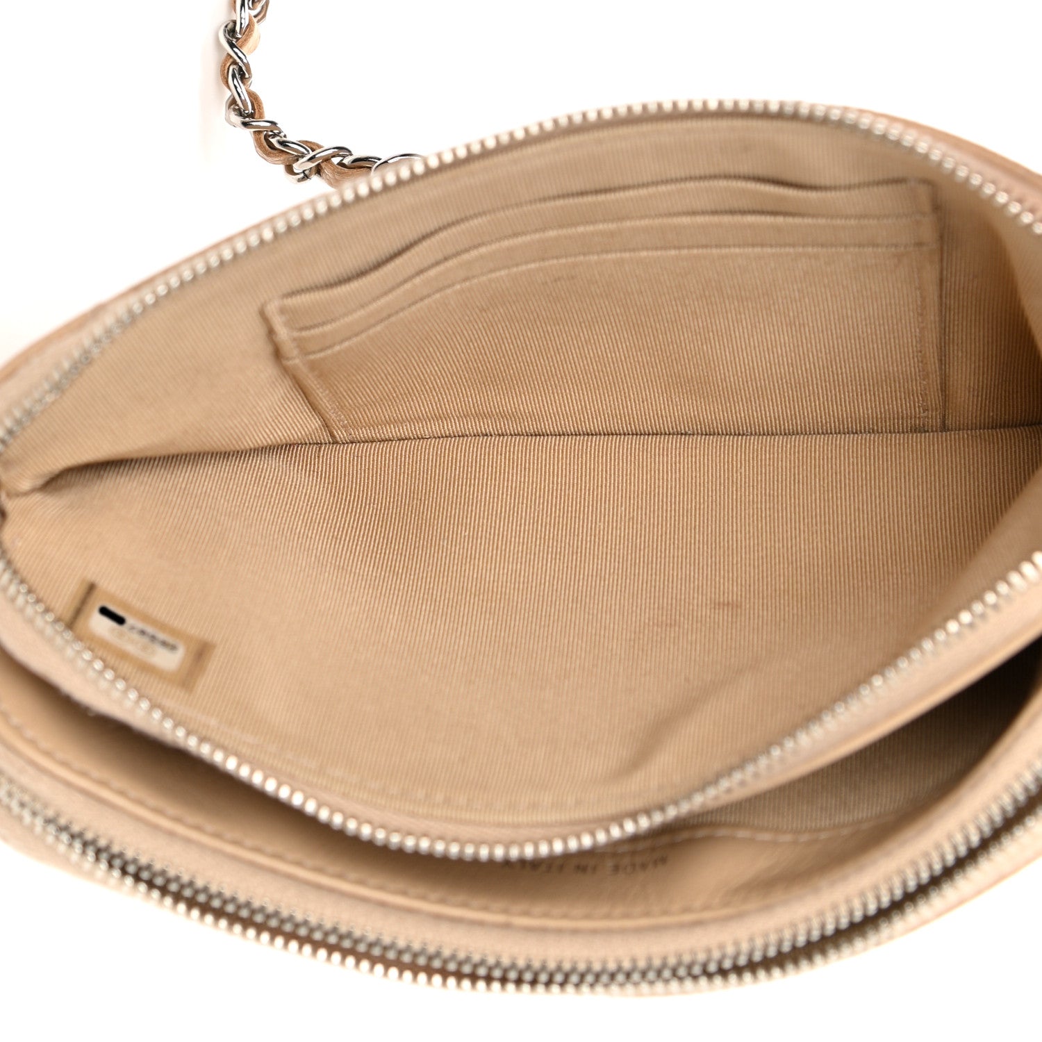 Chanel Caviar Quilted Small Clutch With Chain Beige 5 of 11