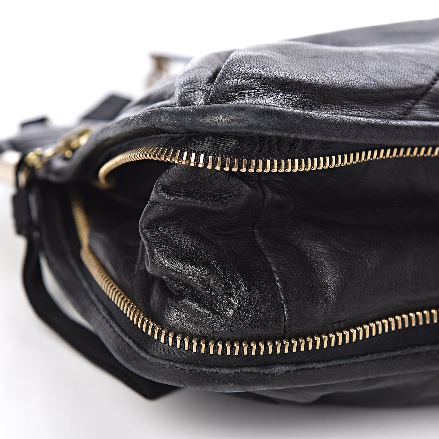 Lambskin Quilted Medium Amalia Shoulder Bag Black
