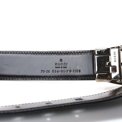 Gucci Calfskin Reversible G Buckle Belt 70 28 Black 3 of 4