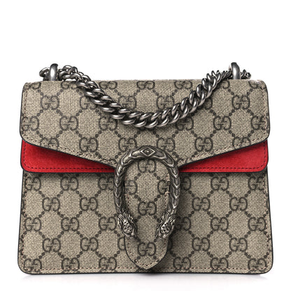Gucci GG Supreme Monogram Mini Dionysus Shoulder Bag Hibiscus Red 1 of 9
