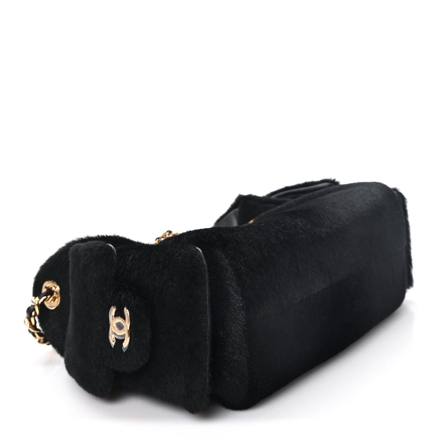 Chanel Pony Hair Mini Chanel 25 Handbag Black 4 of 11