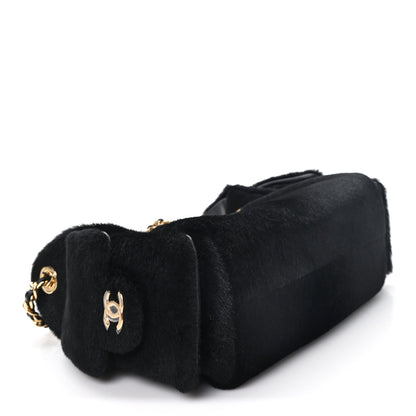 Chanel Pony Hair Mini Chanel 25 Handbag Black 4 of 11