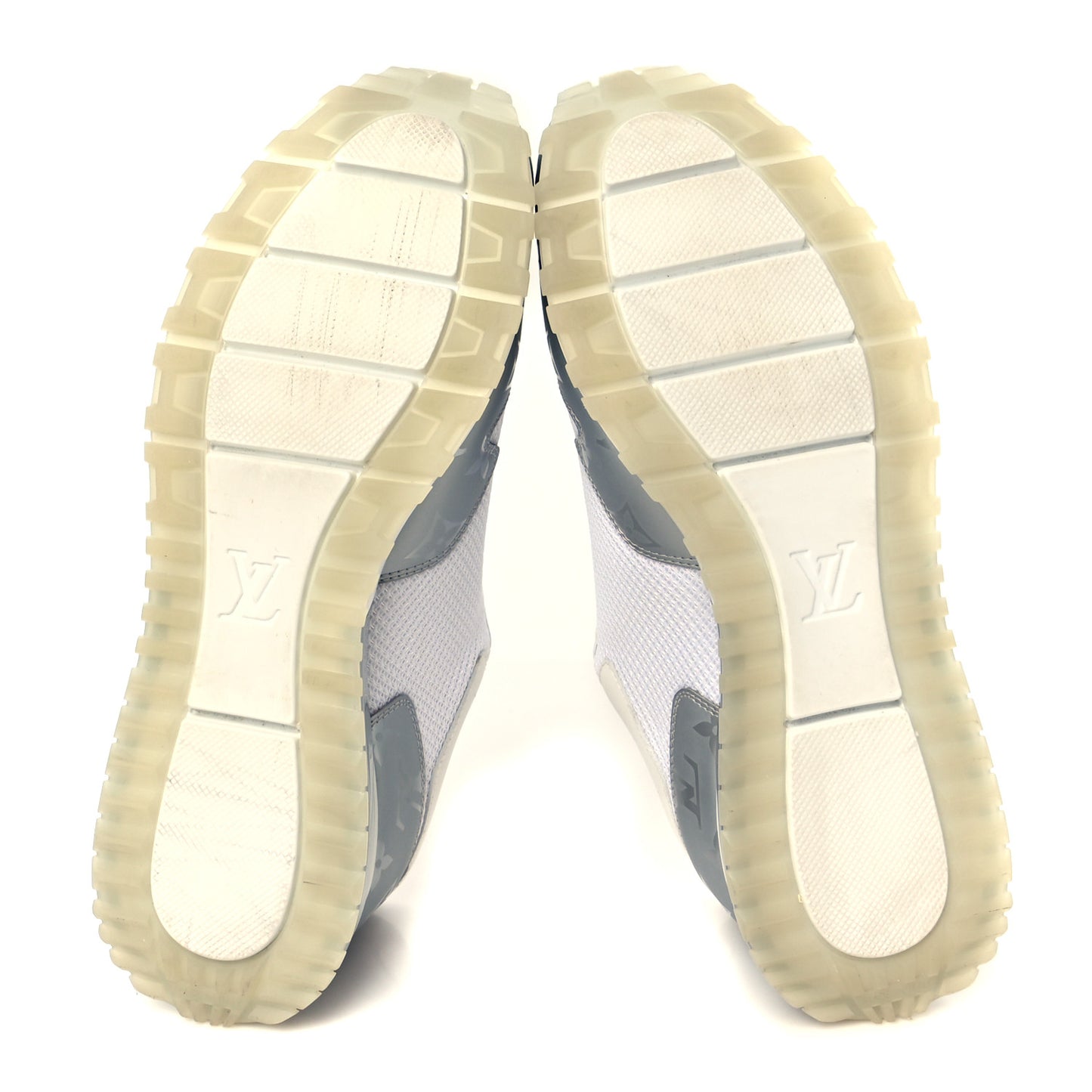 Technical Mesh Metallic Monogram Mens Run Away Sneakers 7 White